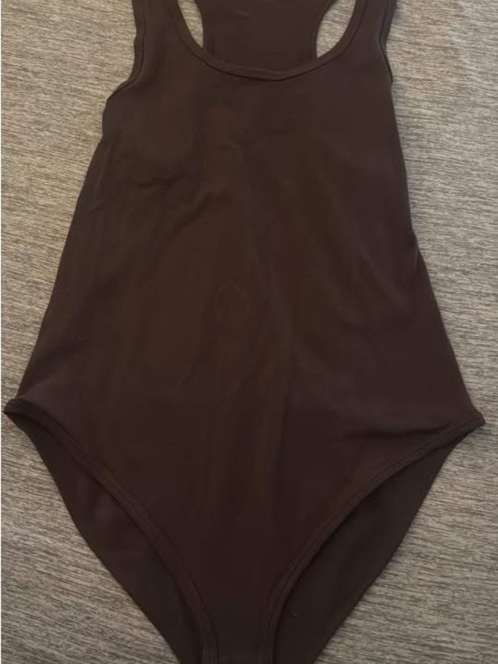 Zenana Outfitters Sleeveless Brown Scoop Neck Bodysuit